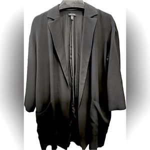 Eileen Fisher Black Silk Kimono Jacket NWOT S/P